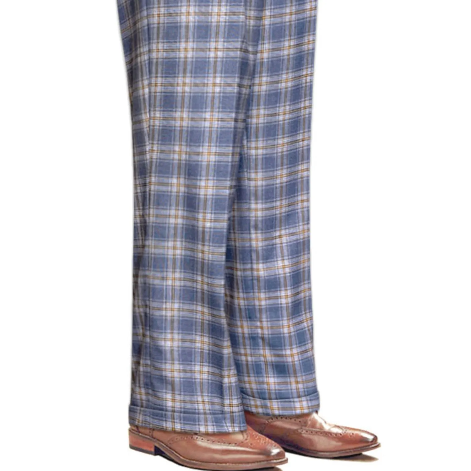 Titania Collection: Grey Plaid Wide-Leg Pants Reinforced Stress Points Breathable mesh design