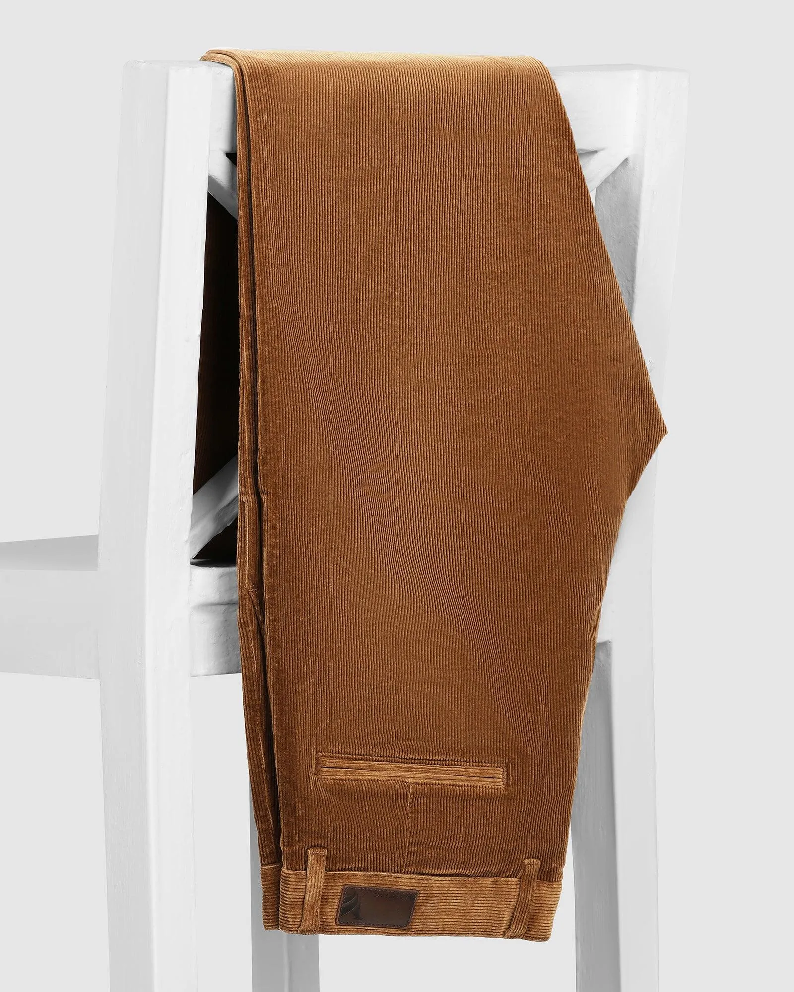 Slim Comfort B-95 Casual Brown Solid Khakis - Magna Movement Fit