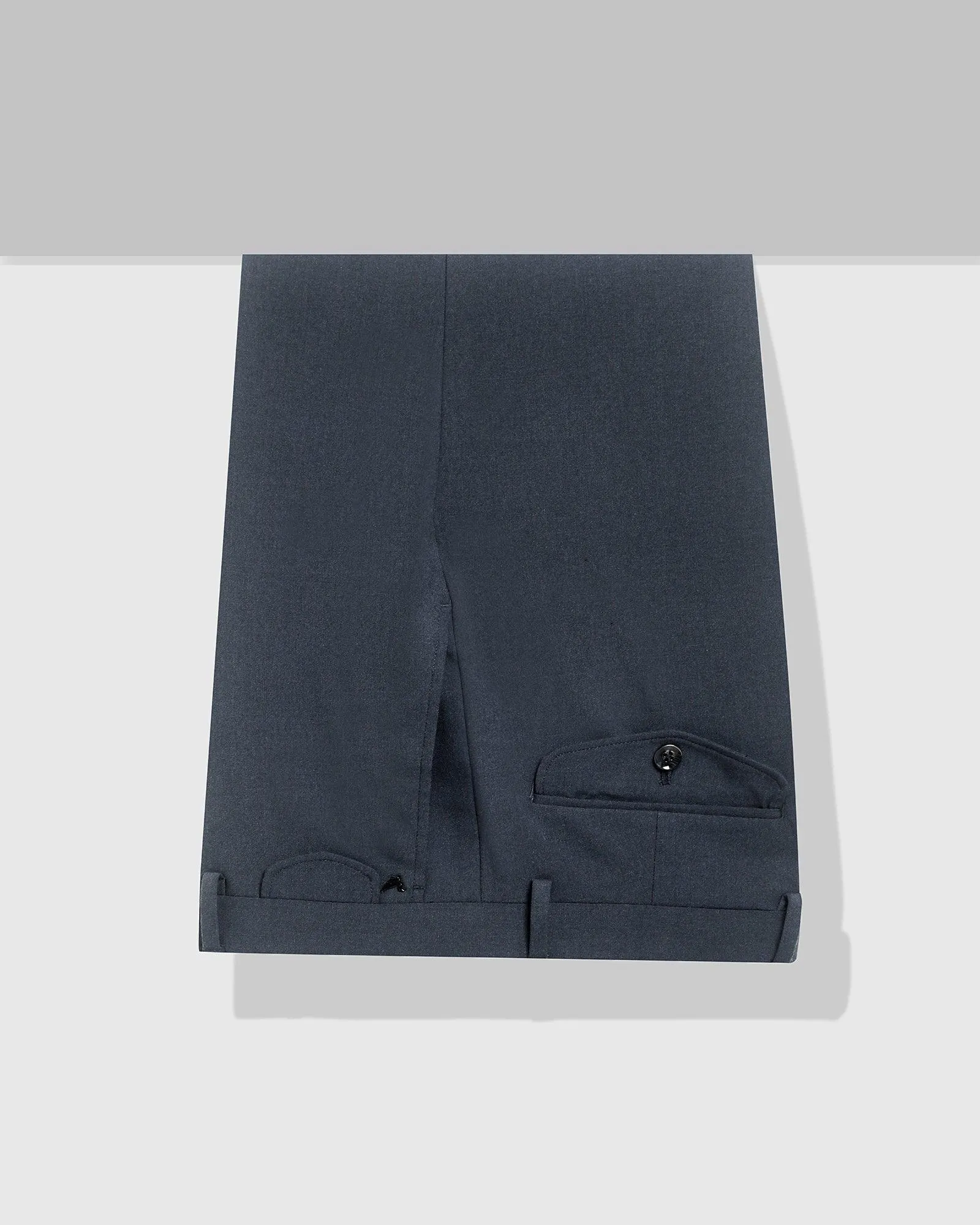 Slim Fit B-91 Formal Blue Solid Trouser - Jonny All Day Comfort Fit
