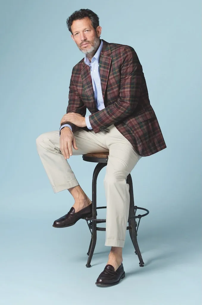 Made-in-America Burgundy no.8 Shell Cordovan Leisure Handsewn Loafer Bone Aid