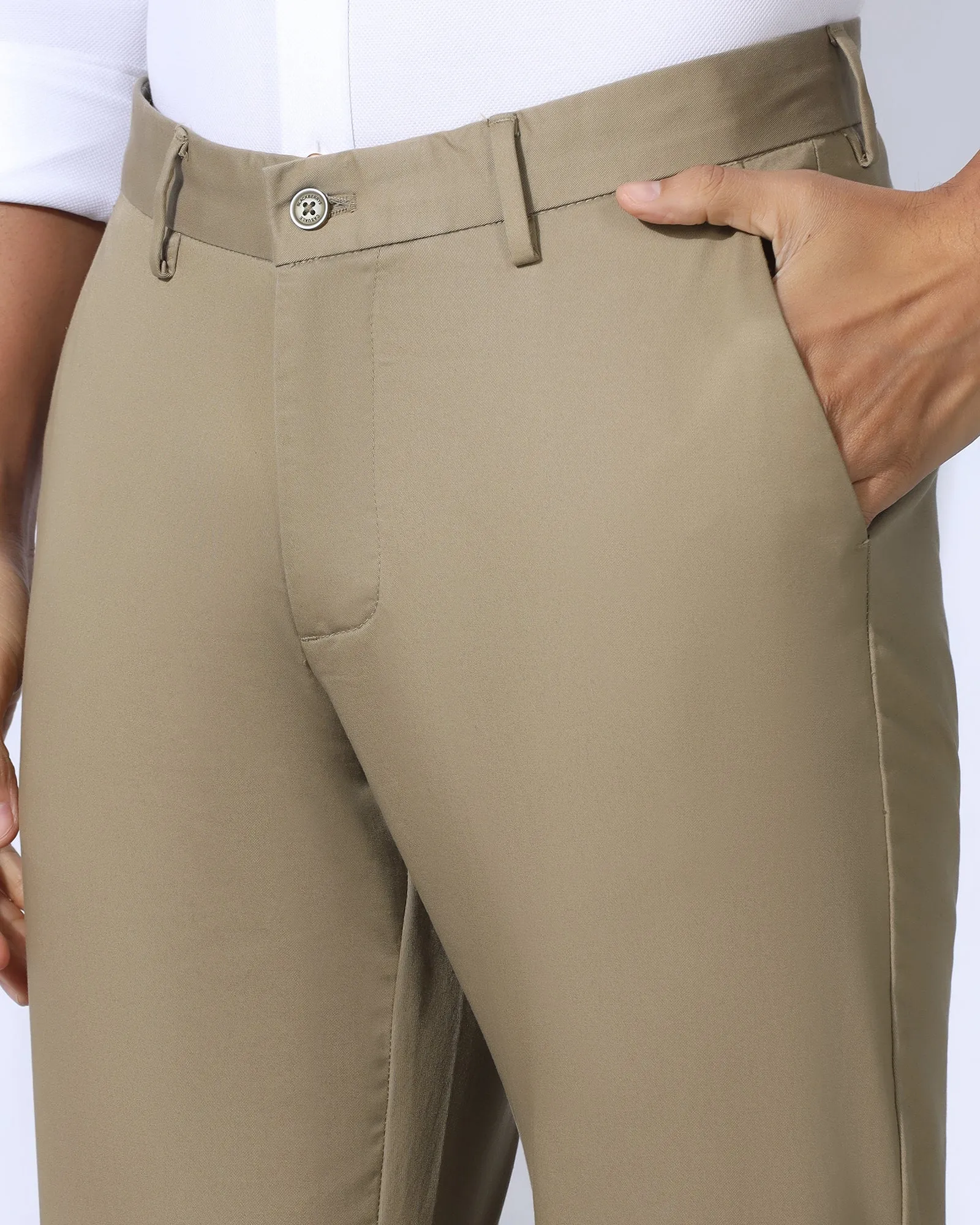 Hygienic Coating Straight B-90 Casual Khaki Solid Khakis - Martin