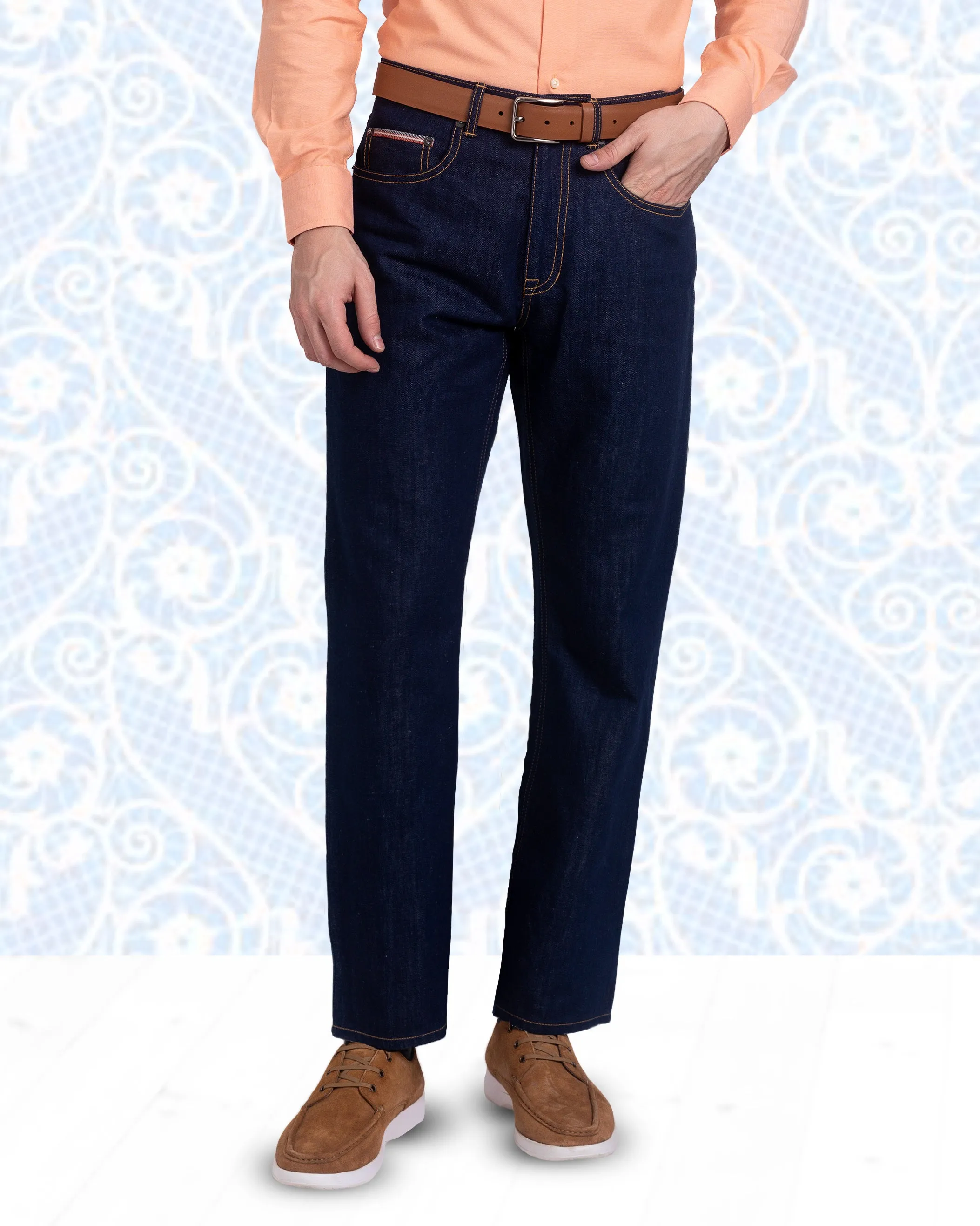 No Gap Waistband Professional Wear Weekend Warrior Luxire Selvedge Indigo Jeans