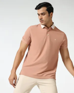 TechPro Polo Beige Solid T-Shirt - Terra Effortless Look Stylish Design
