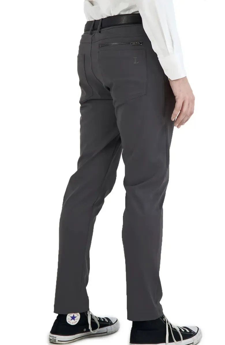 Levinas Charcoal Performance Tech Stretch Pants Flexible Durability