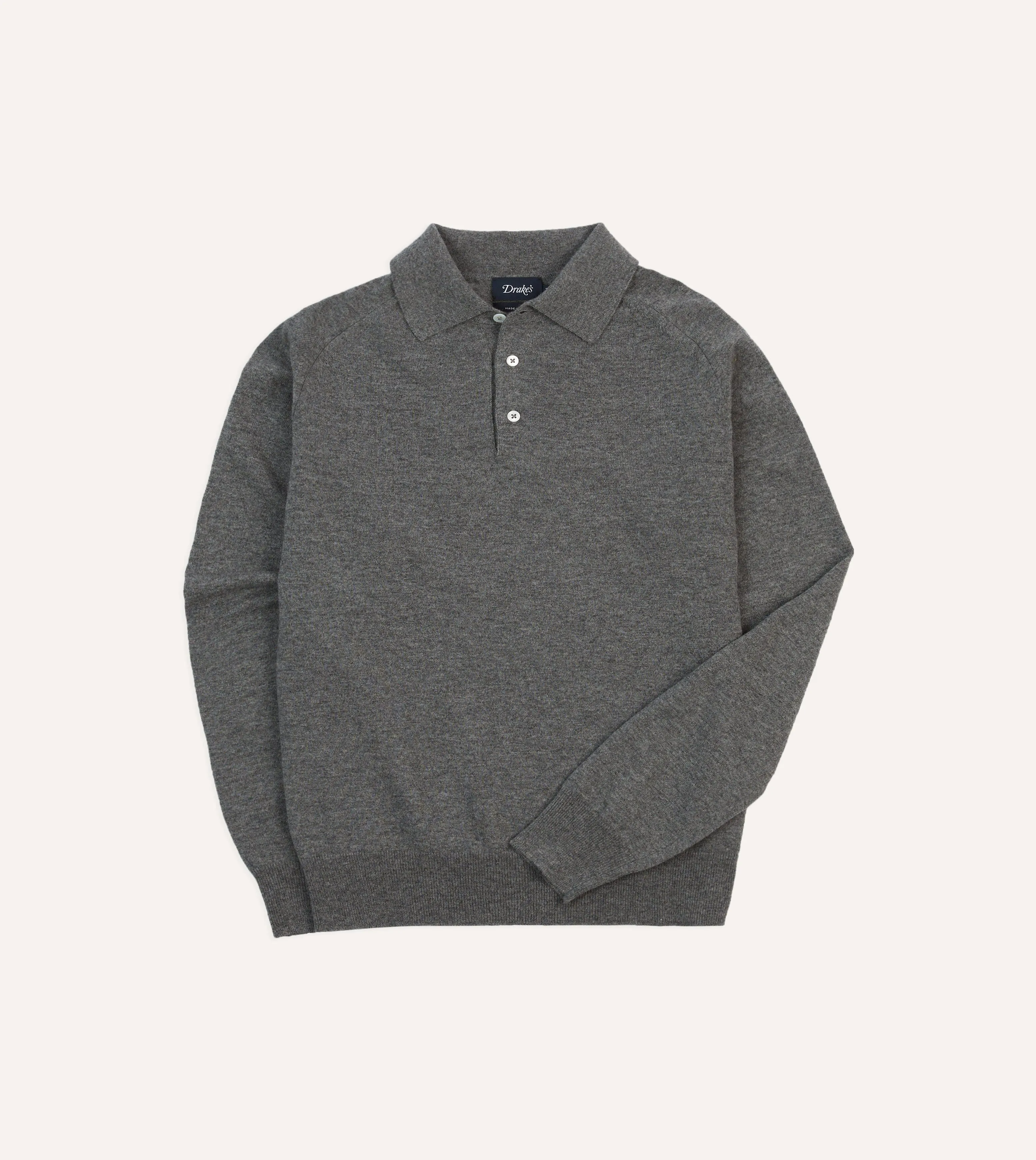 Smart Design Grey Alpaca Wool Knitted Polo