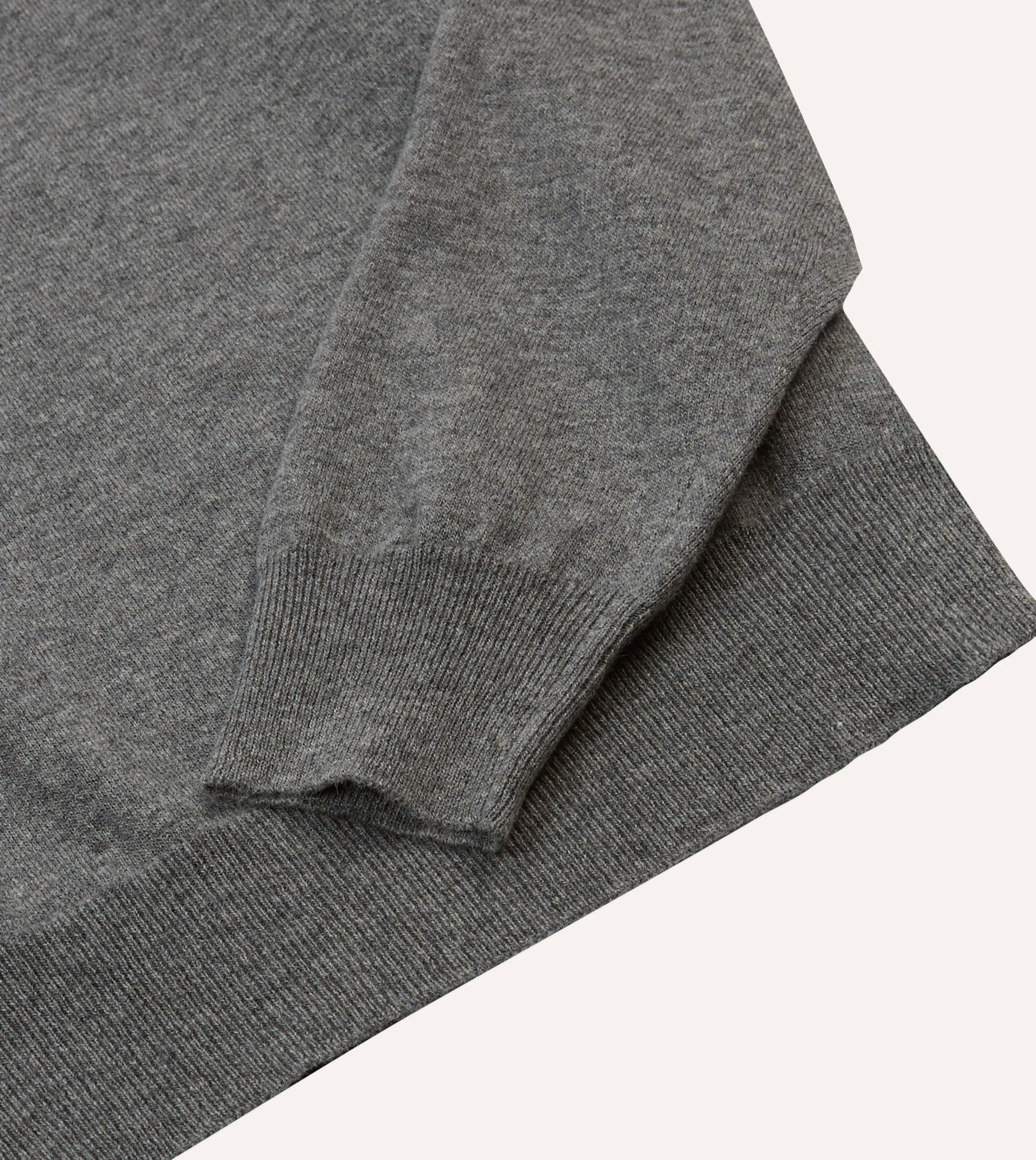 Grey Alpaca Wool Knitted Polo Hot Core