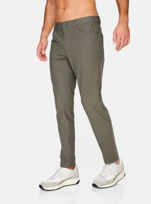 7 Diamonds Infinity 7-Pocket Pants in Olive Breathable Stretch Wear Quick-Dry Fabric