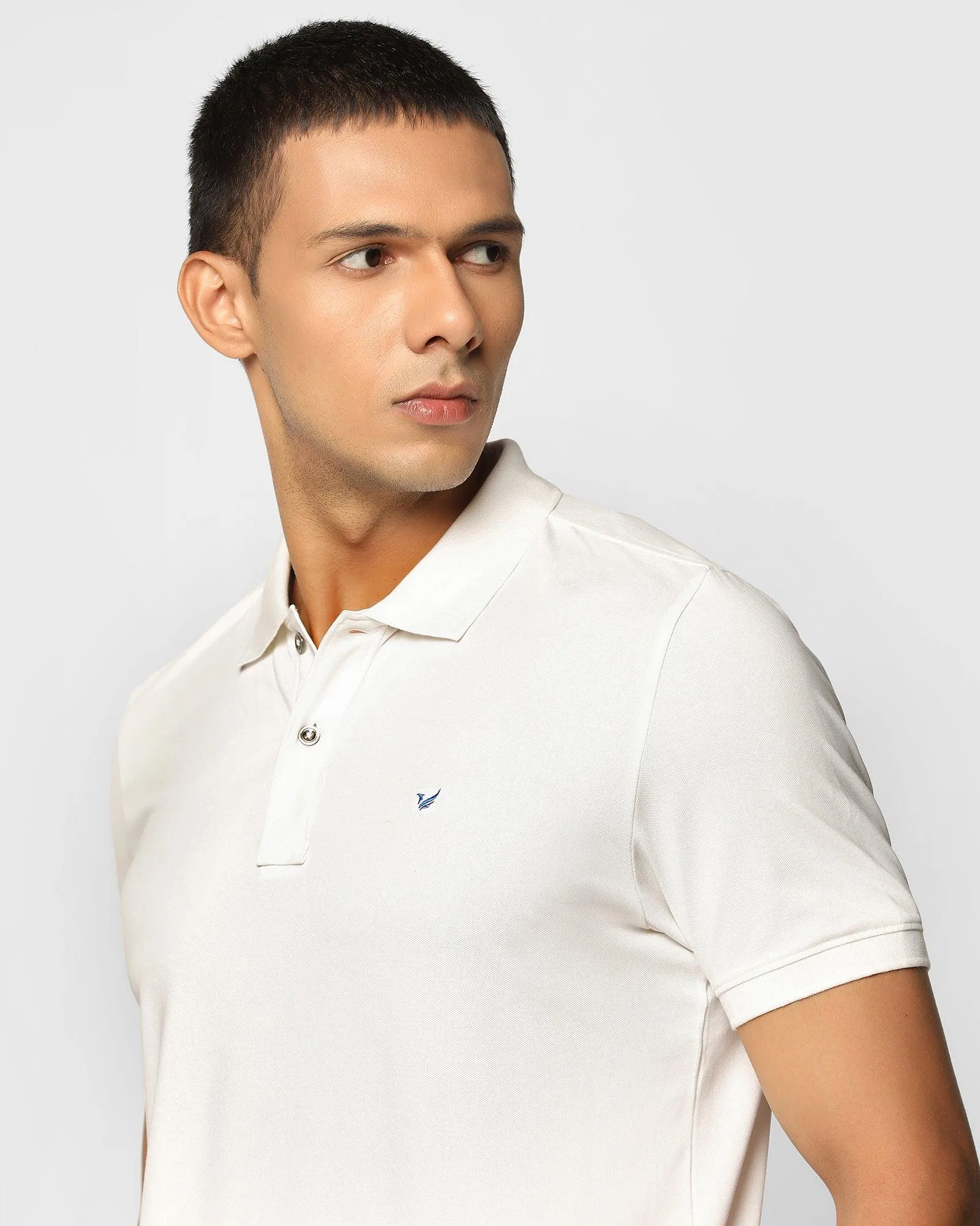 Modern Cut Casual Comfort White Must Haves Solid Polo - Yukii