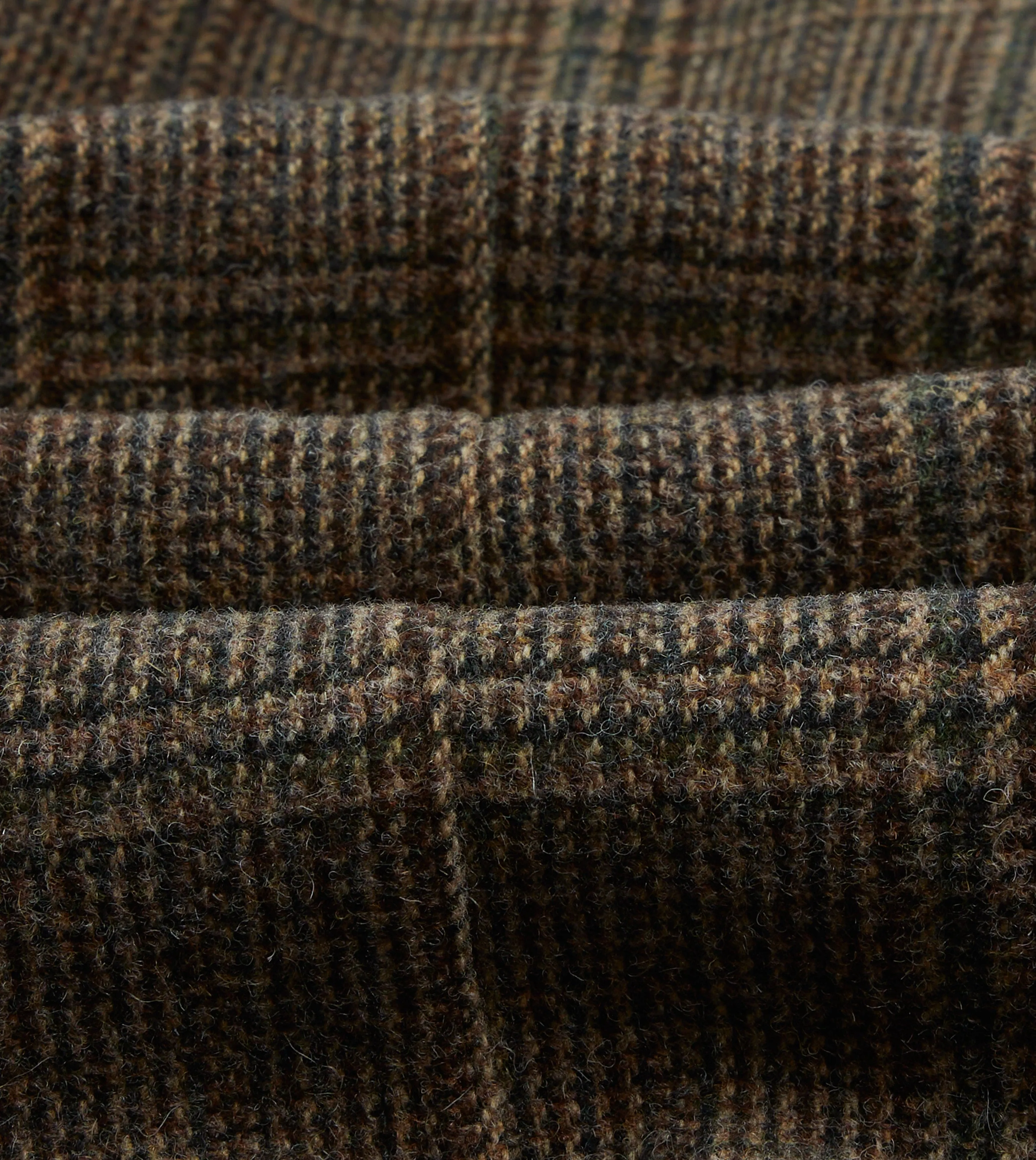 Brown Check Harris Tweed Games Blazer Mk. VII Durable Double Stitching Adjustable Cuff