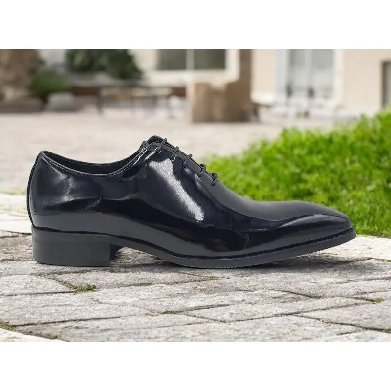 Carrucci Patent Leather Lace-Up Oxford Dress Shoe - KS503-101P Stable Support