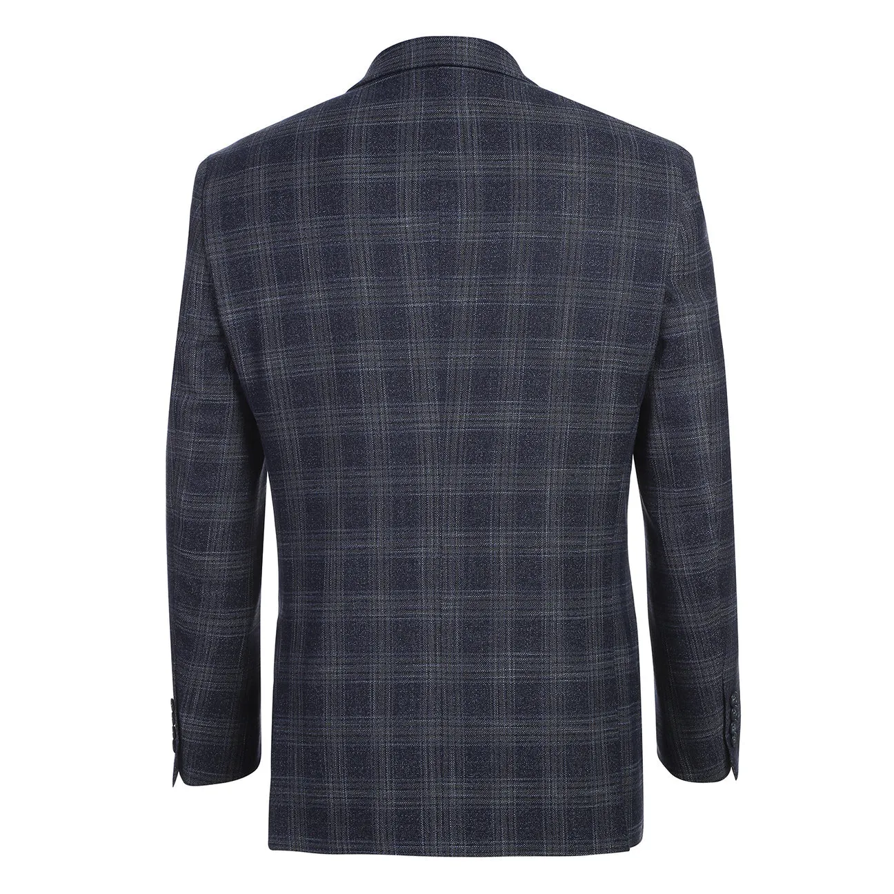 Alessandro Vitello by Renoir Classic Fit Blazer Navy 294-46 No Roll Collar Technology Soft Texture