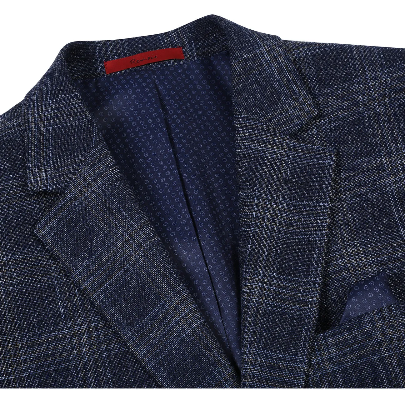 Alessandro Vitello by Renoir Classic Fit Blazer Navy 294-46 Stretchable Panels