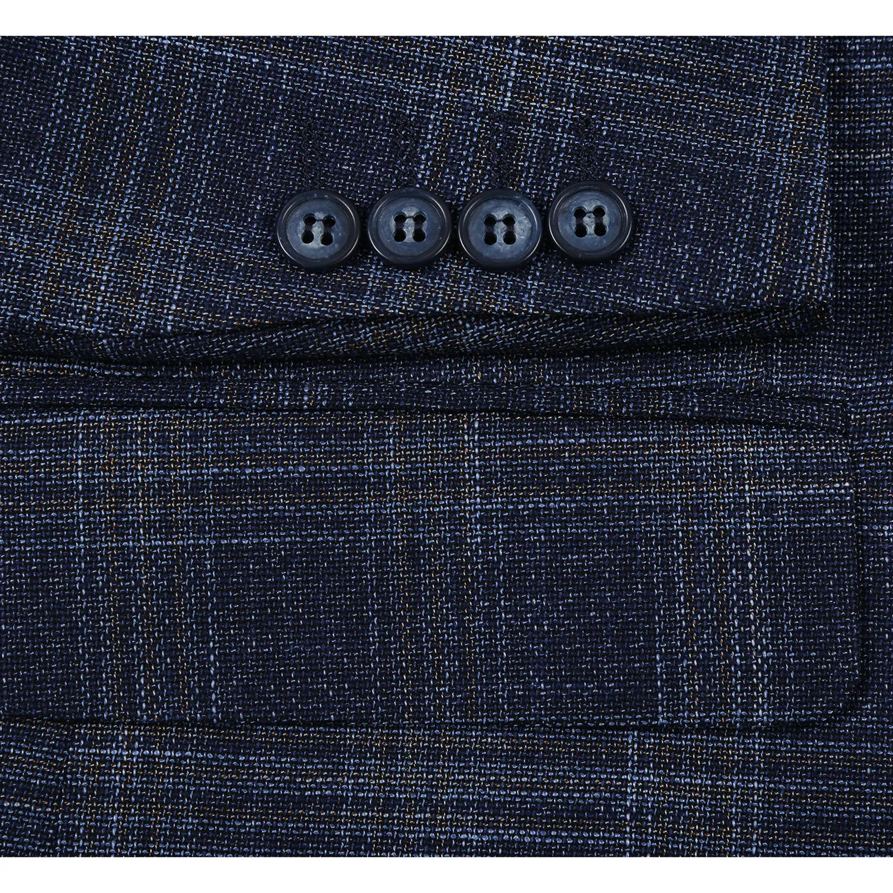 Contoured Back Panel Clean Street Look Alessandro Vitello by Renoir Classic Fit Blazer Navy 294-46