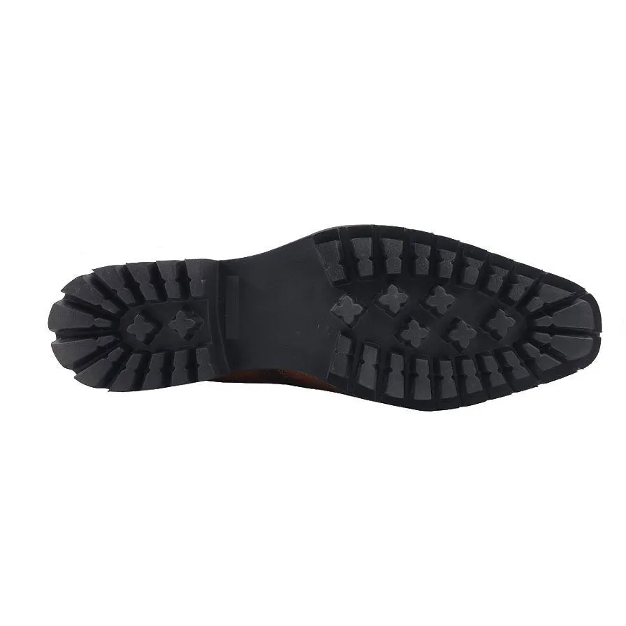 Carrucci Chelsea Congnac Lug Boot Ventilated Footbed Ready Use