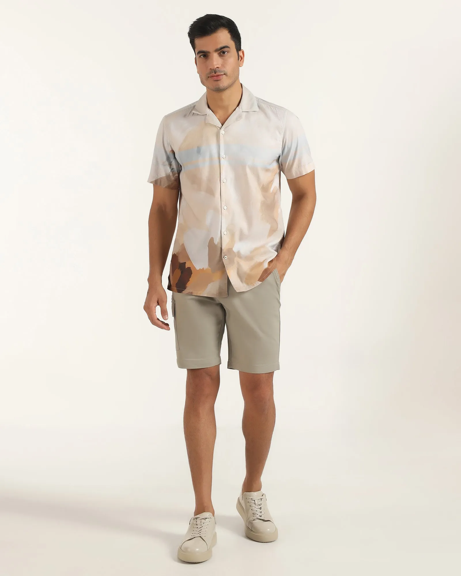 Evening Wear Stay Flexible Casual Mouse Solid Shorts - Vik