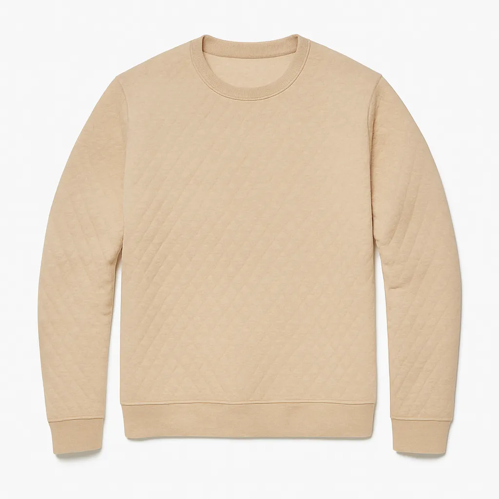 TaglessLabel Corbet Quilted Crewneck - Dark Oat