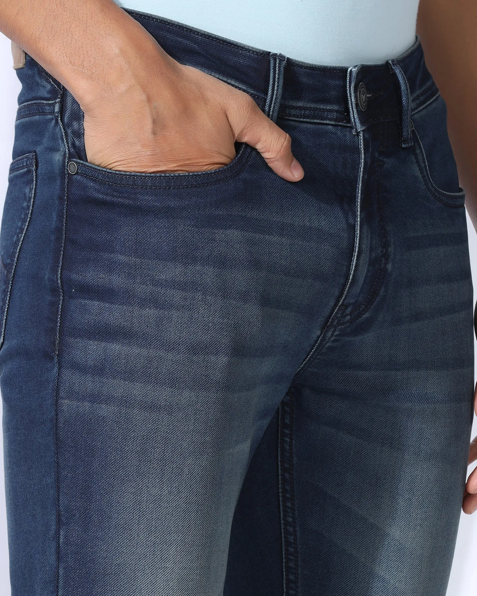 Shopping Day Adult Fashion Athlete Fit Ultrasoft Straight Comfort Duke Fit Indigo Jeans - Shilo