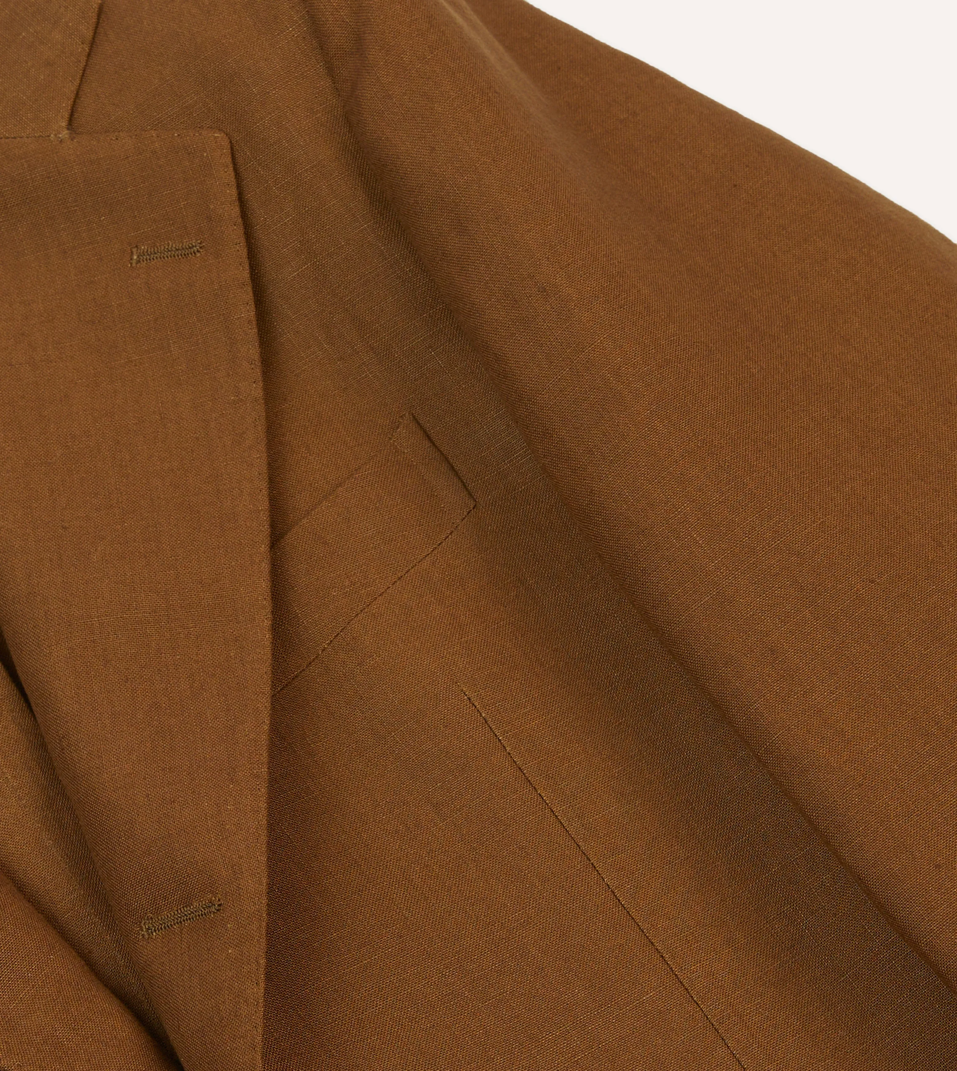 Odor Resistant Coating Brown Irish Linen Tailored Jacket