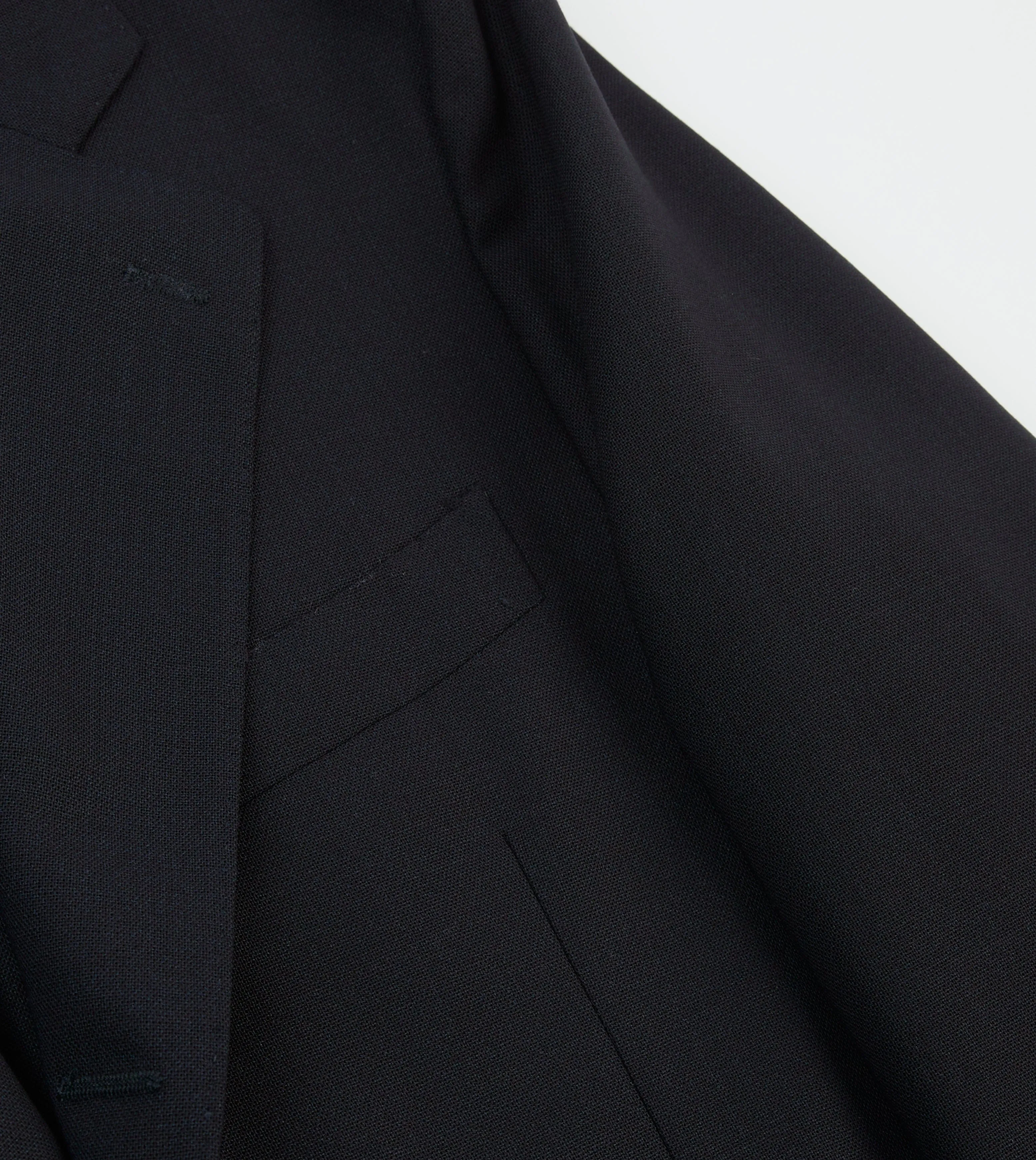 Navy Tropical Wool Tailored Jacket Reflective Zippers