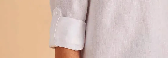 Velvet Soul EcoDyeProcess Inserch LS Linen Pull Over Shirt LS814-00002 White