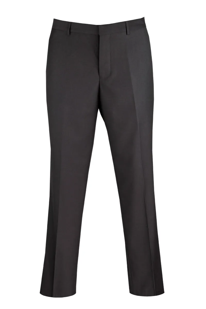 Medusa Collection: Wool Feel Modern Fit Dress Pants in Black Cozy Stretch Fit Layer Fit
