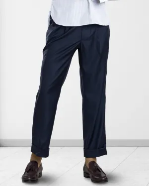 VBC: Dark Navy Covert Wool Pant No Pinch