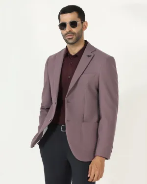 Dusty Pink TechPro Textured Blazer - Bowmore Minimal Aesthetic Knee Length