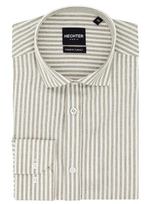 Gift Idea Subtle design Jacque Business Brown Striped Shirt