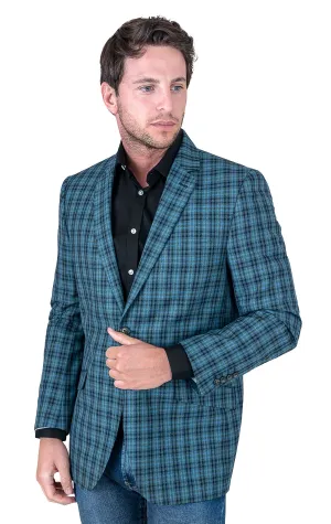 Ventilated Back Panel Crisp Detail BRANDON GREEN MODERN FIT BLAZER