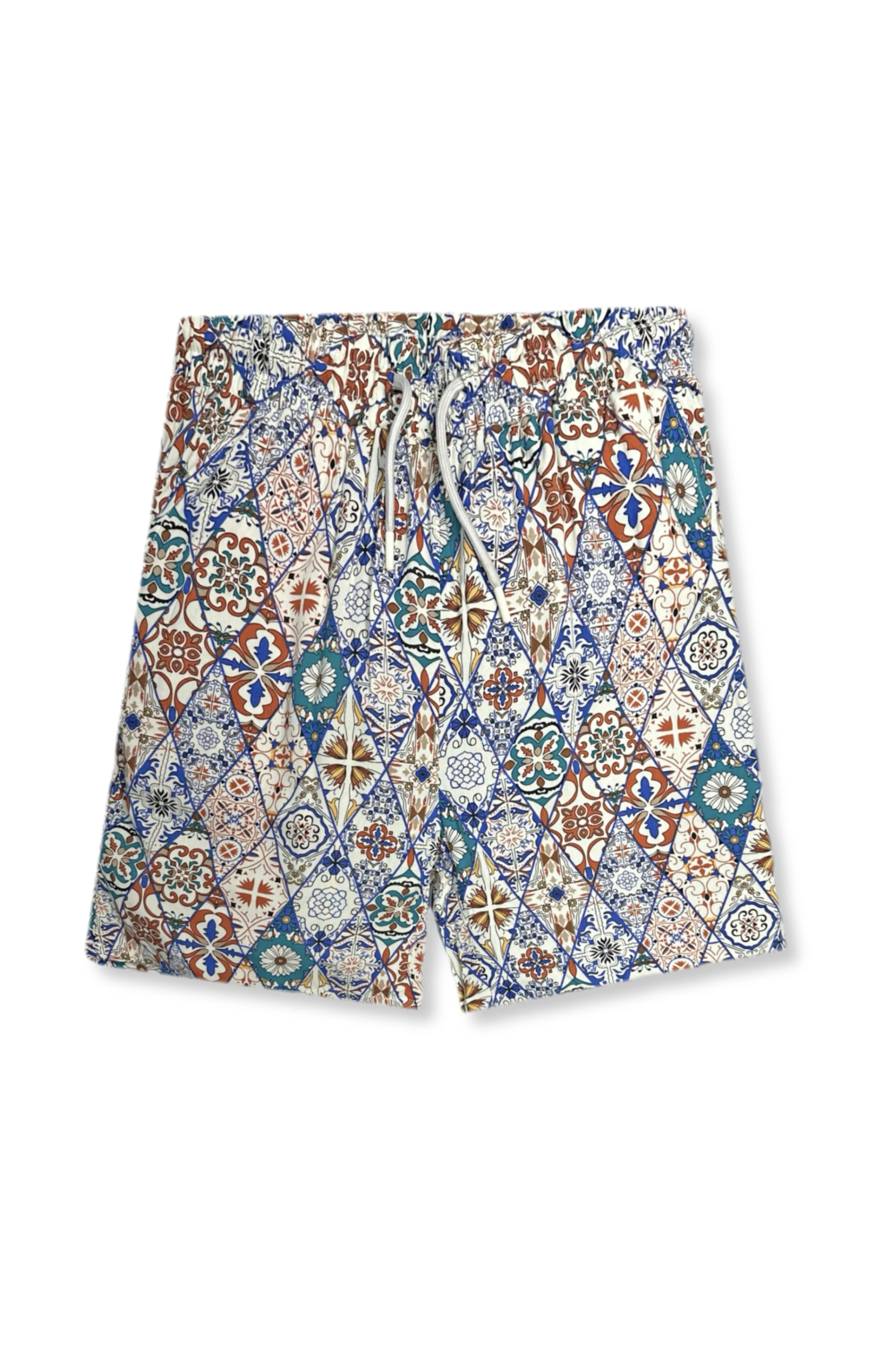 Taborne Tropical Drawstring Shorts Moisture Controlled Lining Chill Mood