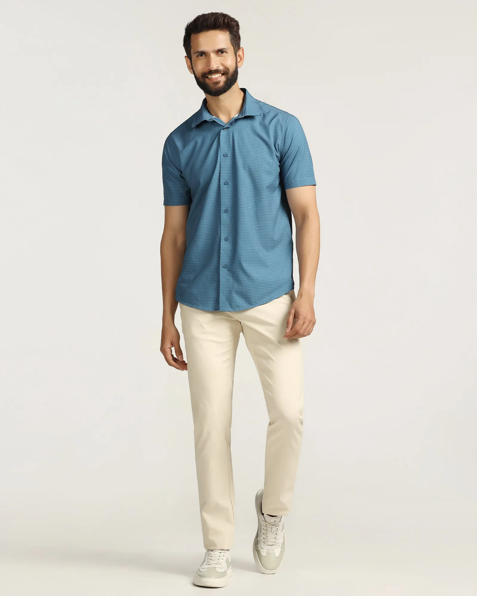 Chic Wear Durable Utility TechPro Slim Fit B-91 Casual Beige Solid Khakis - Sandy