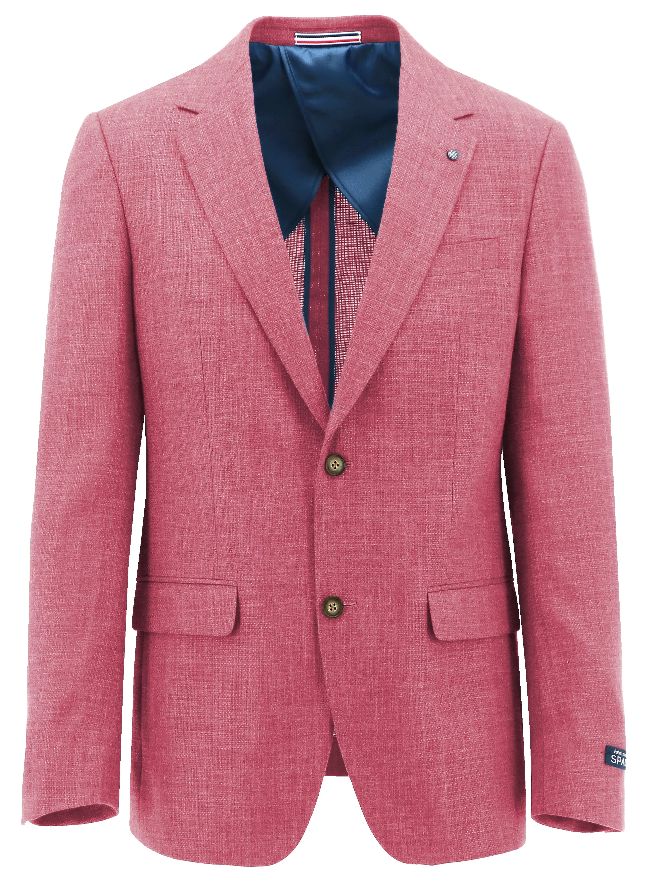 Lazio Pink Linen Blend Sports Jacket Soft Touch Lining Layered Collar Design