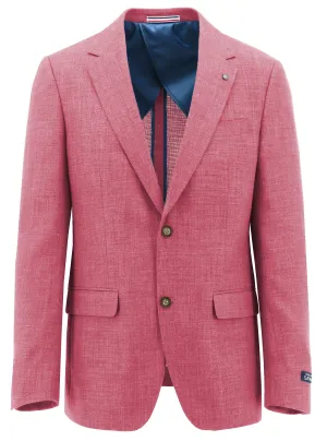 Lazio Pink Linen Blend Sports Jacket Contemporary Fit