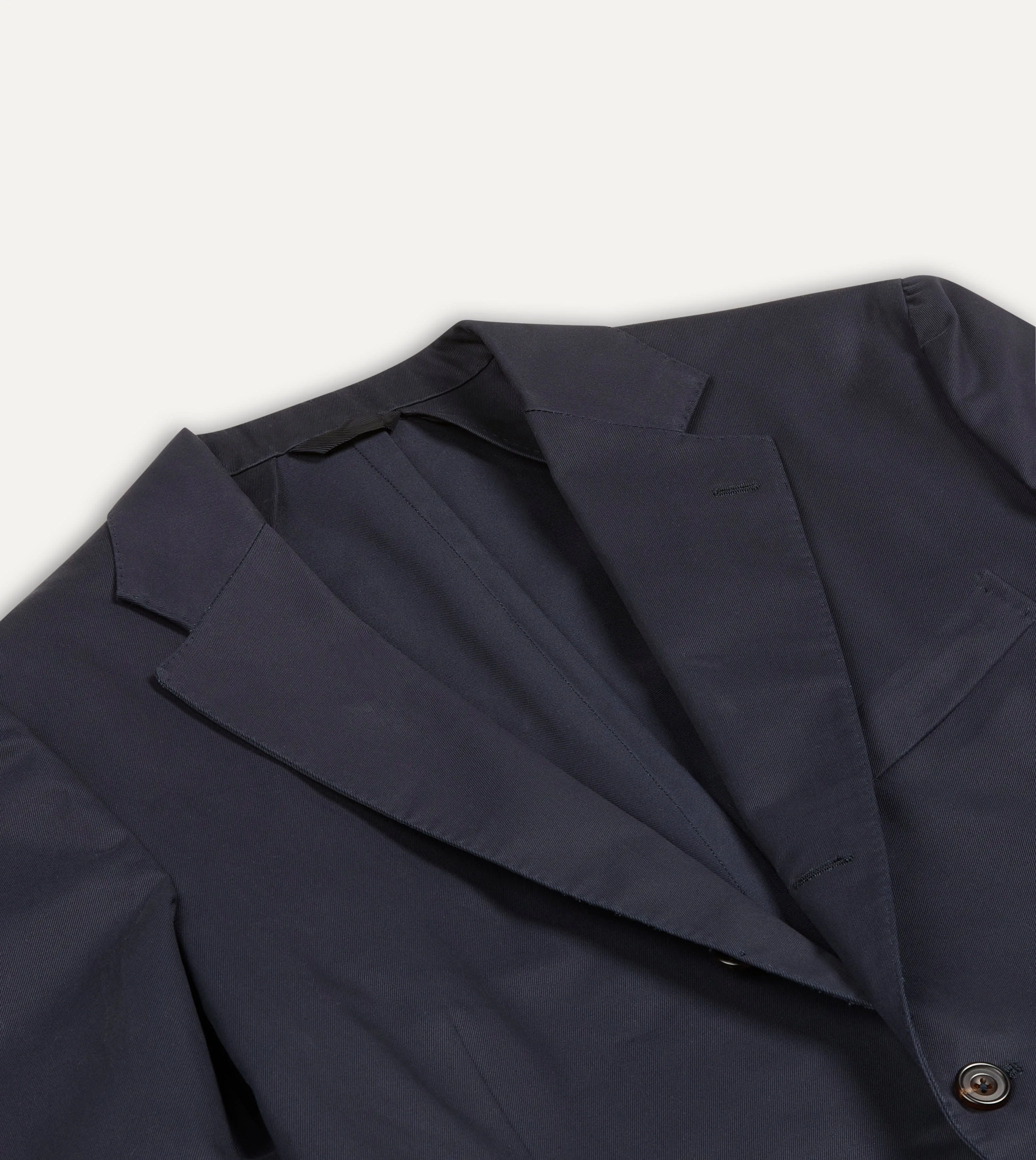 Navy Cotton Drill Tailored Jacket Sport Fit