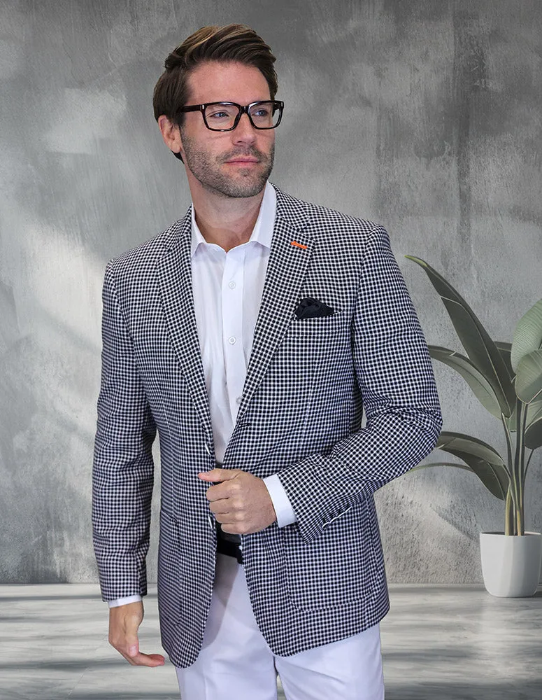 Primaloft Insulation LANGLEY BLACK PATTERN MODERN FIT BLAZER