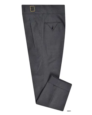 Gurkha Pant in Dugdale New Fine Worsted Tropical Wool - Grey Easy Movement Performance Design