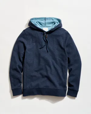 Rib Hoodie Pullover - Carbon Blue Lake Glow AbrasionResistant Material
