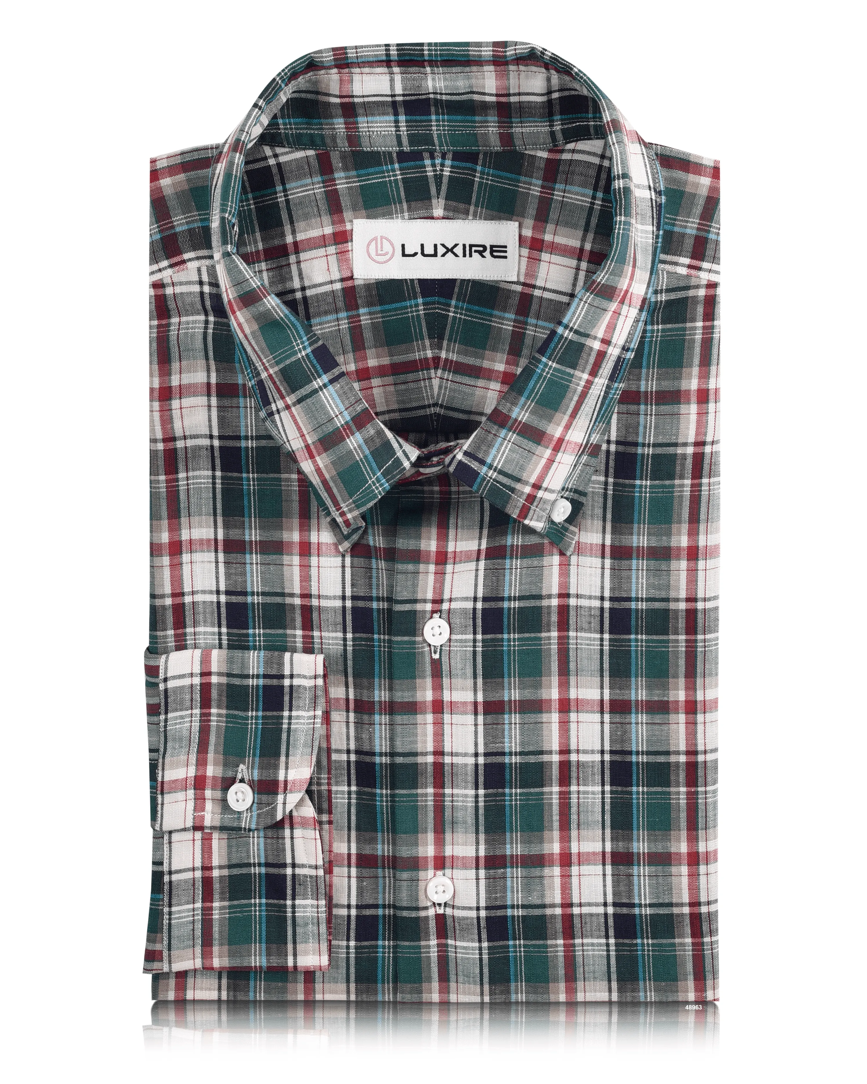 Polish Glow MoistureWicking Summer: Red Green Navy White Madras