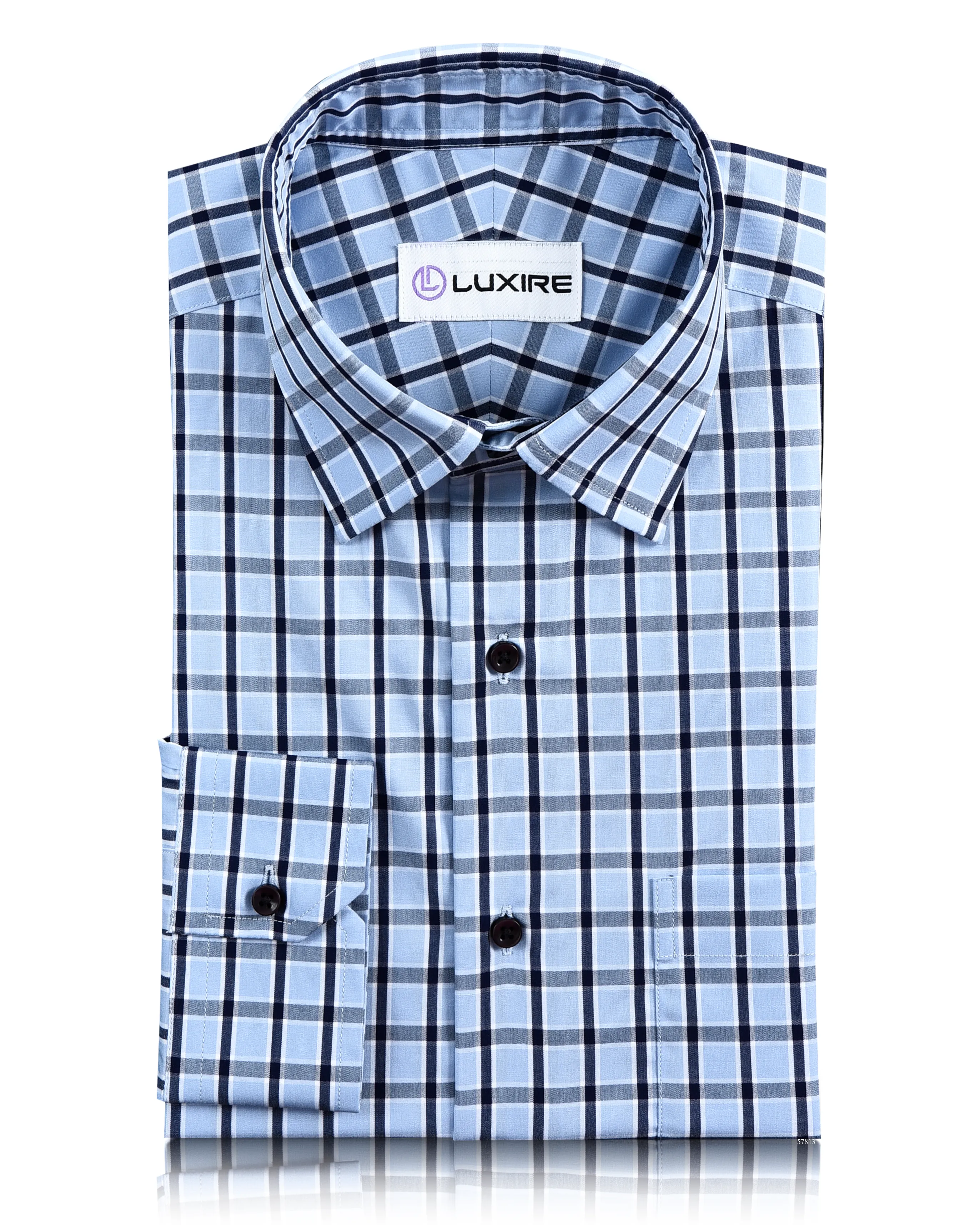 Blue Navy Checks Shirt Cool Frame