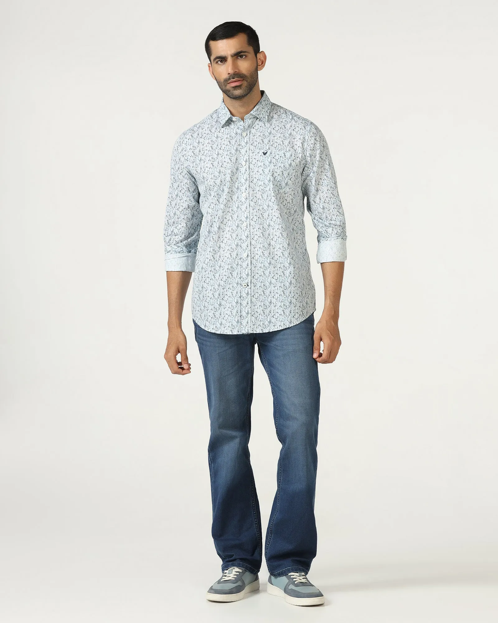 Blue Printed Shirt - Emeric quick dry