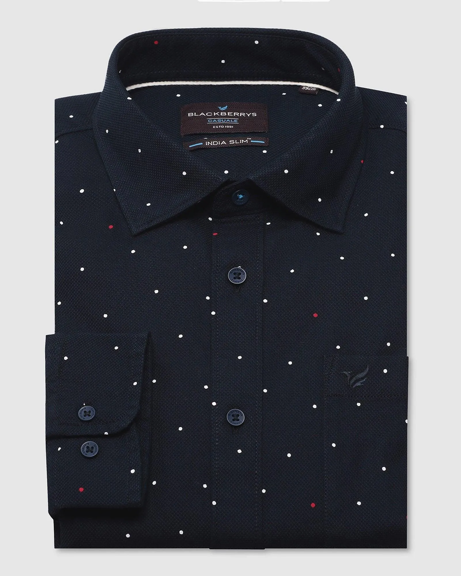 Summer Outfit Sleepwear Casual Navy Printed Shirt - Cato