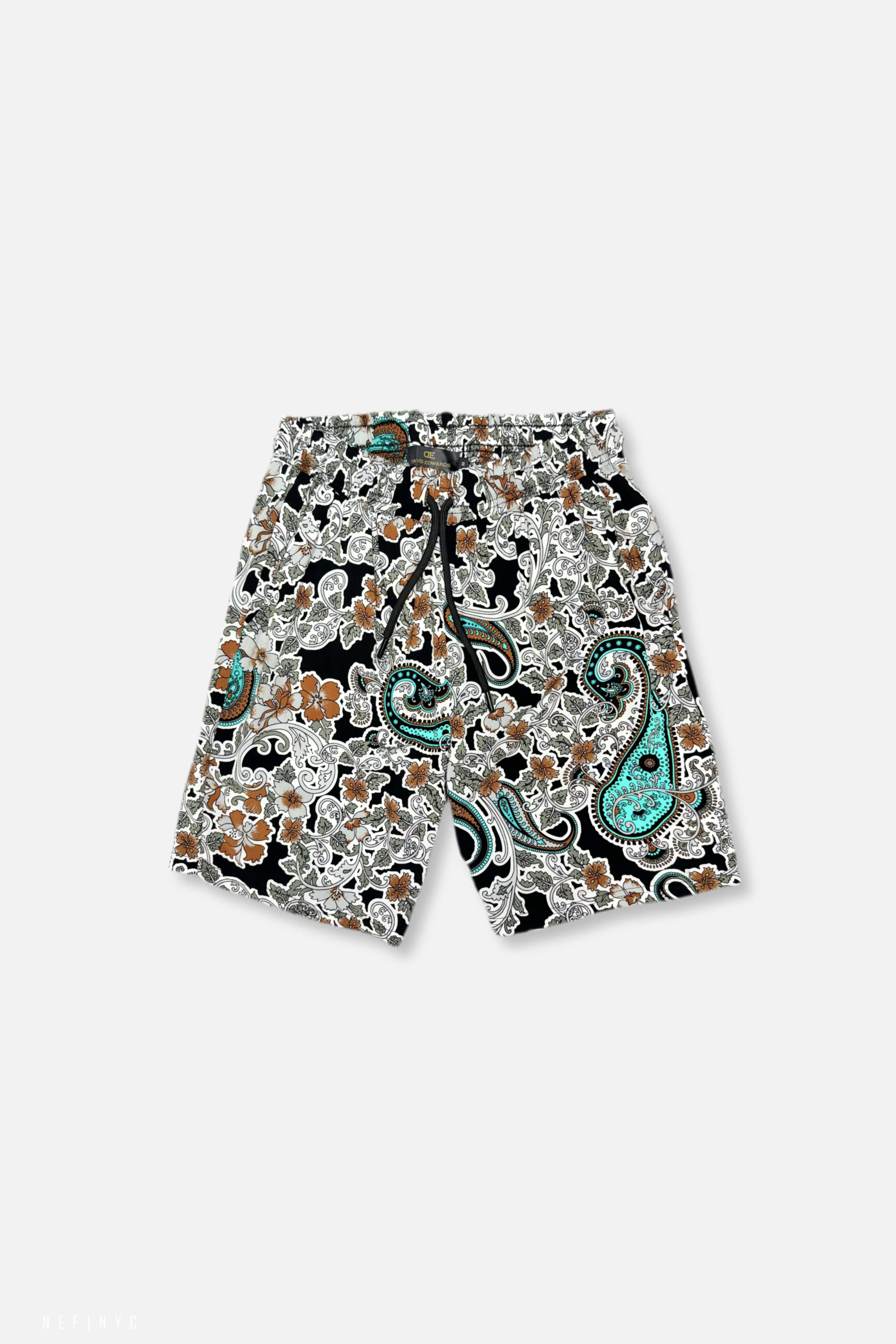 Perfect Fit Linen blend Dynam Tropical Drawstring Shorts