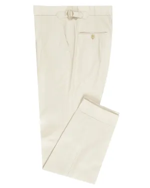 Quick-Dry Material Ivory Cotton Twill Dress Pant