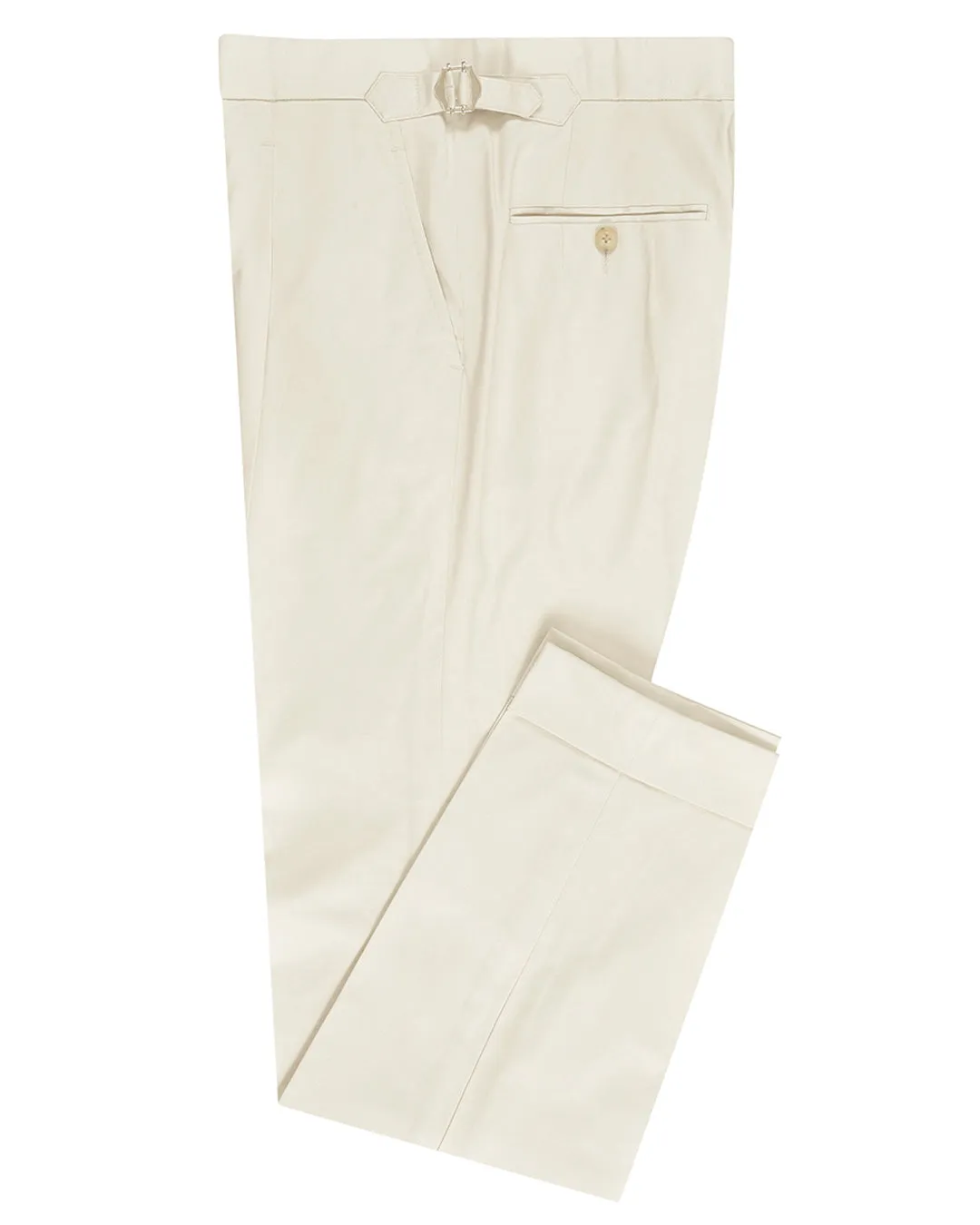 Quick-Dry Material Ivory Cotton Twill Dress Pant