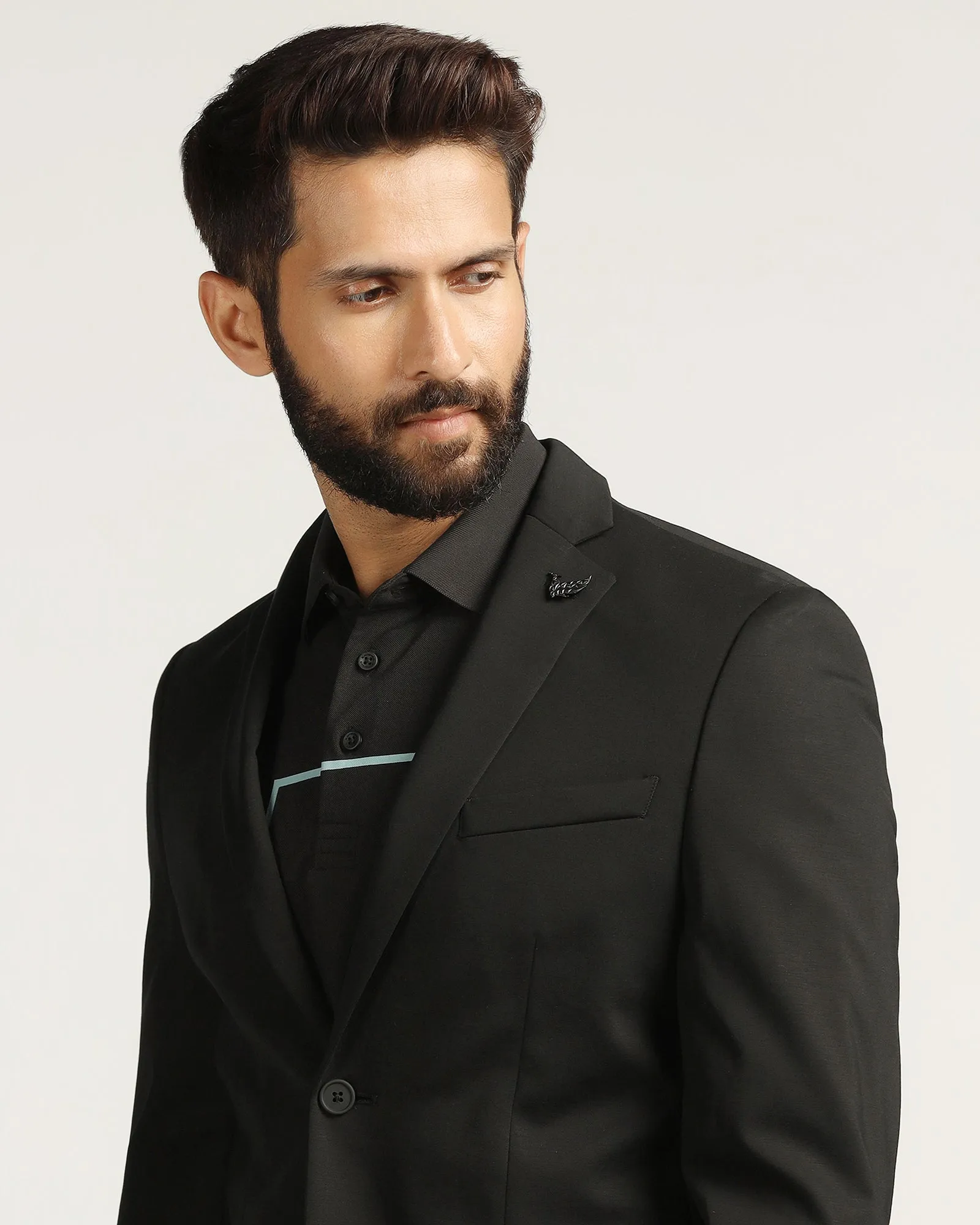 TechPro Formal Black Solid Blazer - Explore anti static coating