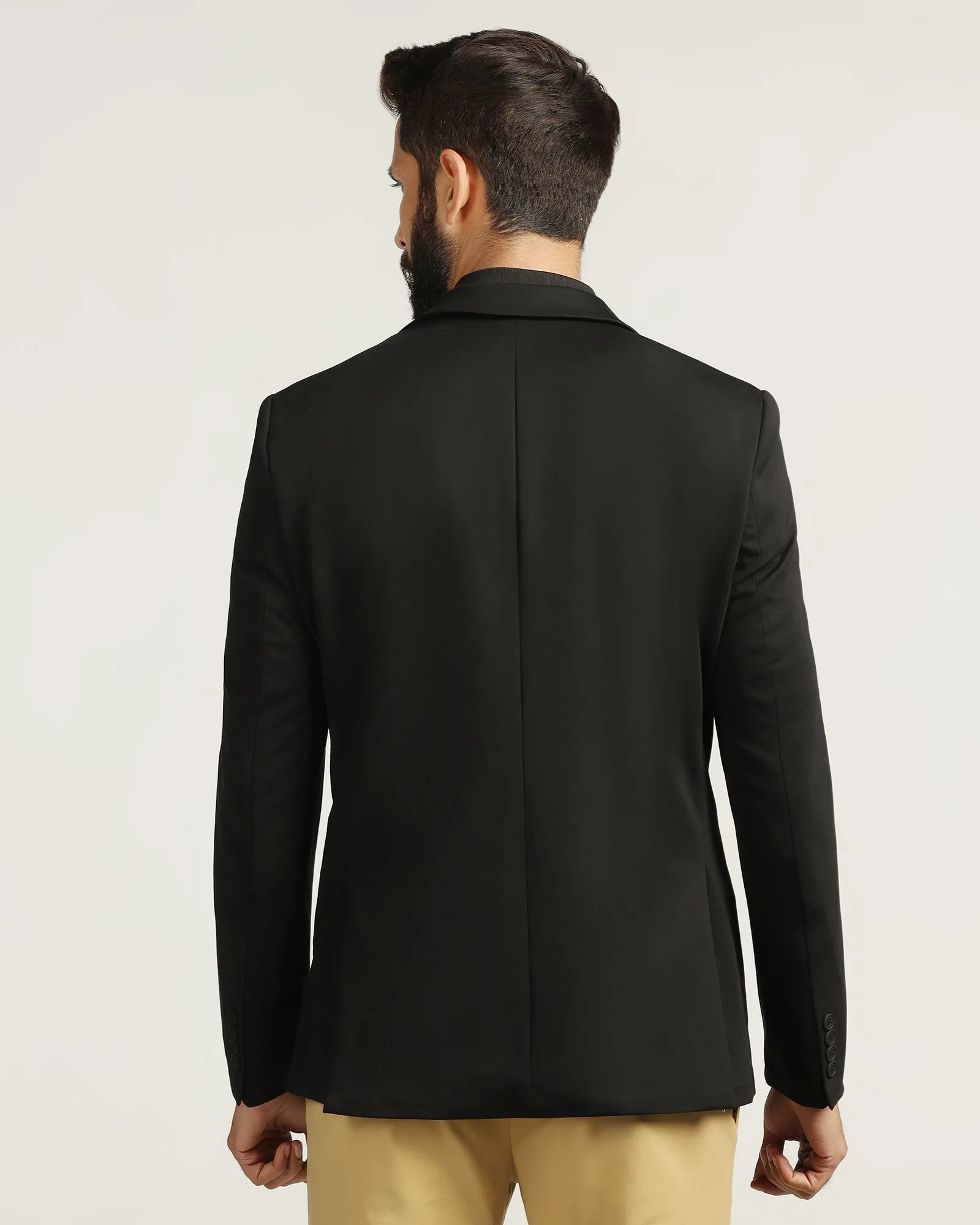 All Weather Piece LaserCut Vents TechPro Formal Black Solid Blazer - Explore