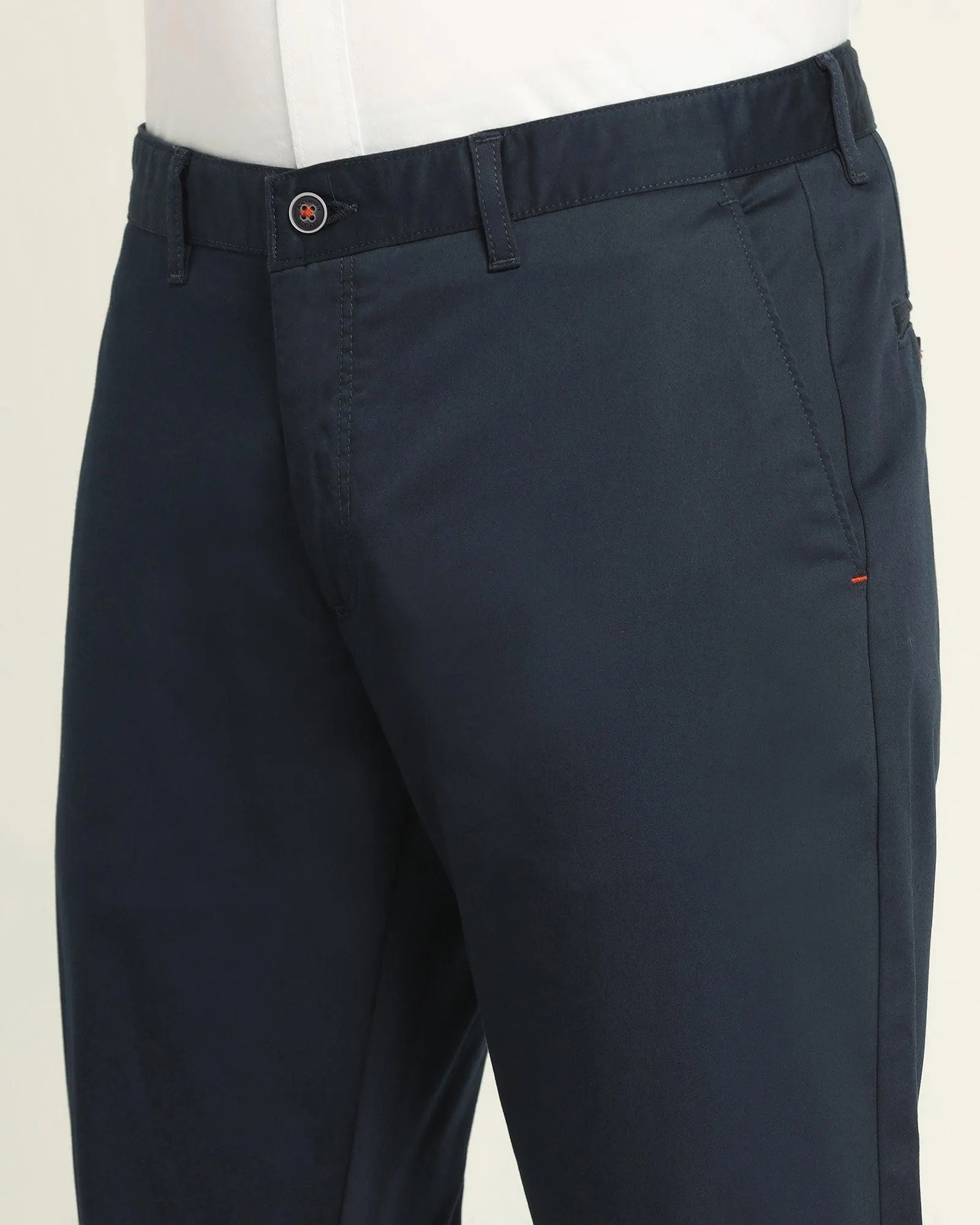 Slim Comfort B-95 Casual Twilight Navy Solid Khakis - Kolt ElasticCuffs