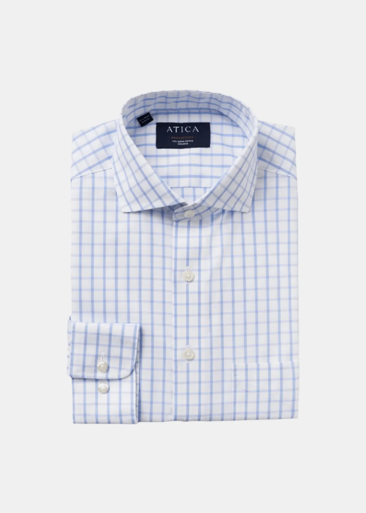 Providence Blue Windowpane Shirt Job Interview Customizable Design