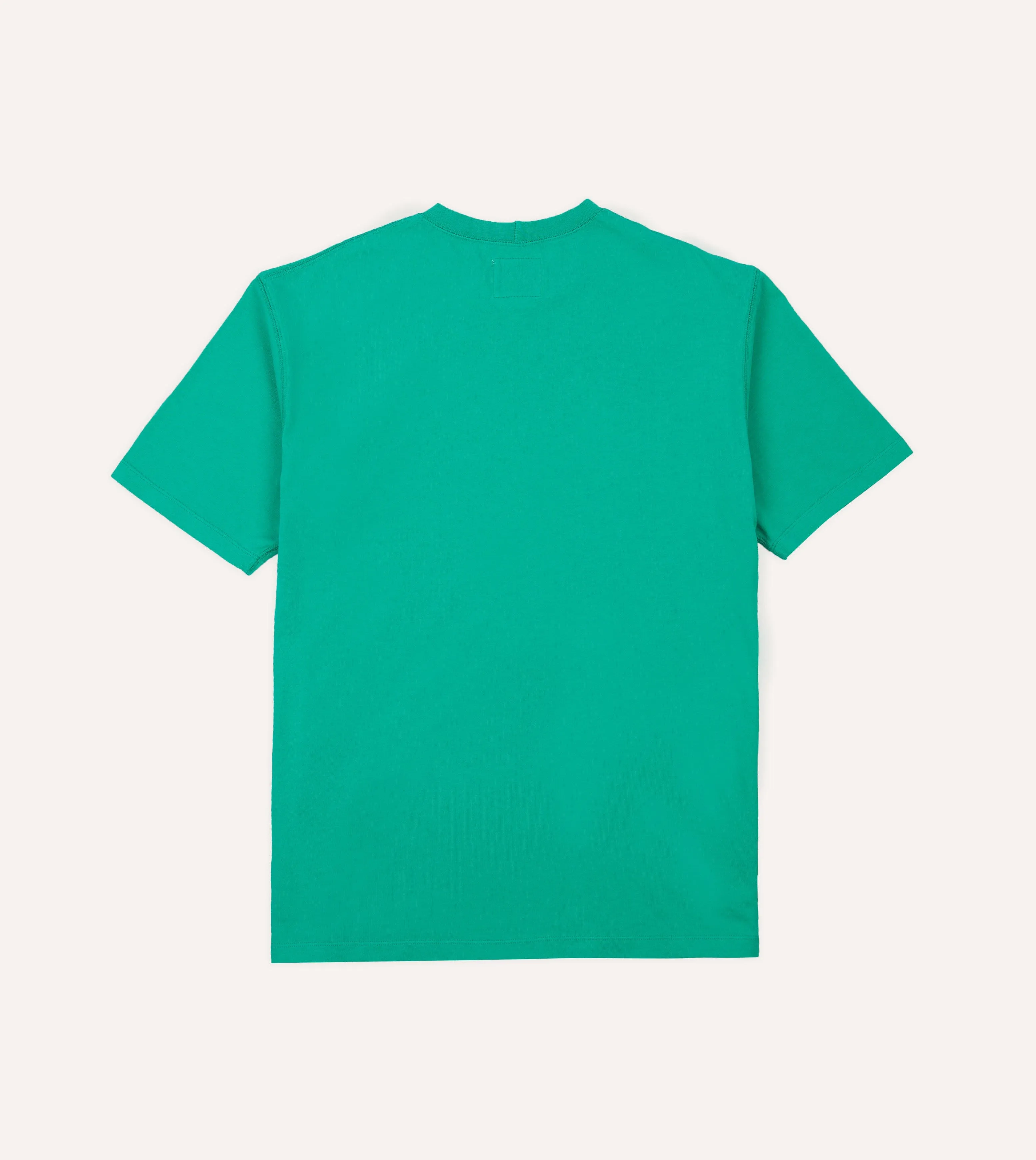 Antique Green Lightweight Cotton Crew Neck Hiking T-Shirt Bold Statement color blocking
