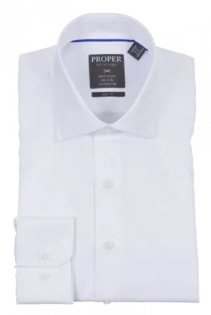 Eco-friendly PROPER SHIRTINGS WHITE SLIM FIT REGULAR CUFF P720TTSR-WHT